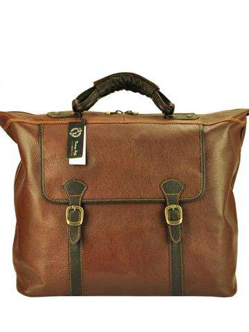 Pánská cestovní taška Gregorio 7504 VIT z přírodní kůže v barvě hnědá
