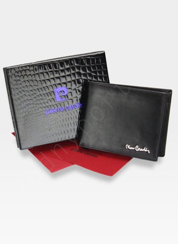 Pánská horizontální peněženka Pierre Cardin Leather Black Tilak06 8806 Box Protection RFID