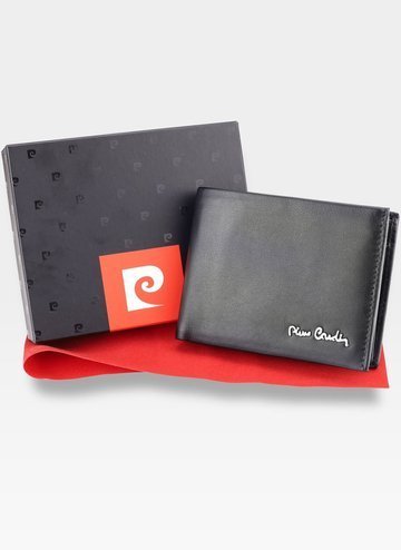 Pánská horizontální peněženka Pierre Cardin Leather Black Tilak58 8806 Box Protection RFID