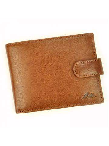 Pánská kožená peněženka EL FORREST 545-26 RFID Hnědá horizontální střih