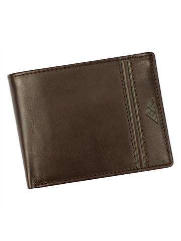 Pánská kožená peněženka EL FORREST 545/A-25 RFID tmavě hnědá orientace na šířku s funkcí RFID Secure