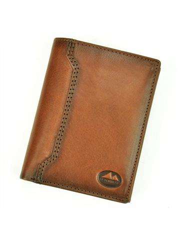 Pánská kožená peněženka EL FORREST 859-29 RFID Hnědá s ochranou proti krádeži