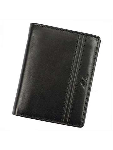 Pánská kožená peněženka EL FORREST 859-60 RFID černá orientace na výšku s funkcí ochrany RFID