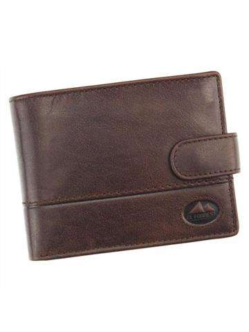Pánská kožená peněženka EL FORREST 892-22 RFID tmavě hnědá s ochranou proti skenování