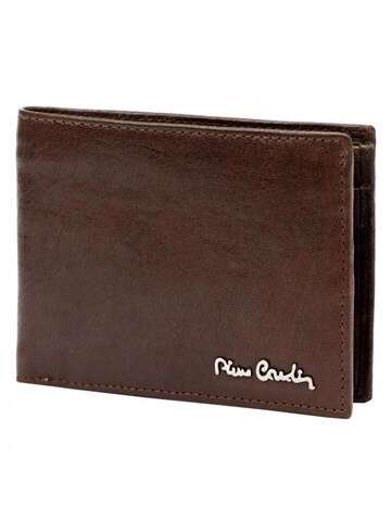 Pánská kožená peněženka Pierre Cardin TILAK100 8805 Dark Brown RFID SECURE Horizontal