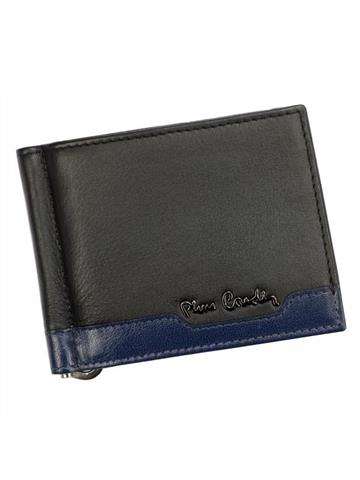 Pánská kožená peněženka Pierre Cardin TILAK37 9 černá a modrá bez zapínání