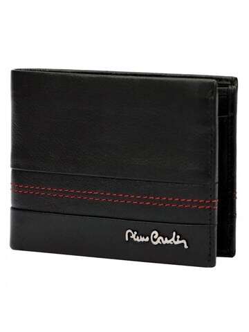 Pánská kožená peněženka Pierre Cardin TILAK97 8805 Černá s červenými akcenty RFID SECURE