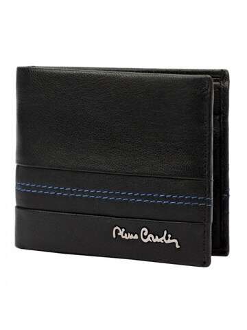 Pánská kožená peněženka Pierre Cardin TILAK97 8824 černá s modrými akcenty RFID SECURE