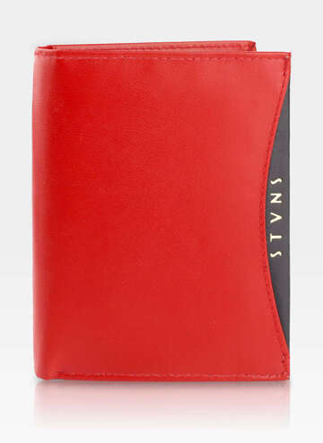 Pánská kožená peněženka STEVENS Pro RFID Černá + Červená Modern