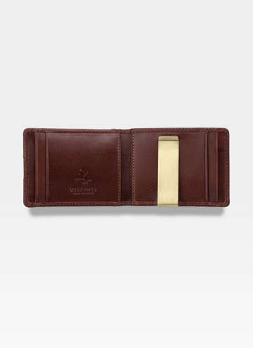 Pánská kožená peněženka s klipem na bankovky Visconti RFID Hnědá VSL-57