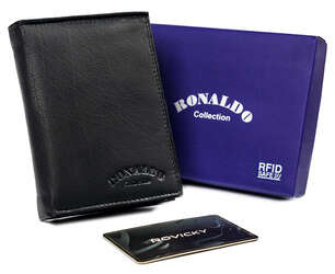 Pánská kožená peněženka s přihrádkou na zip - Ronaldo