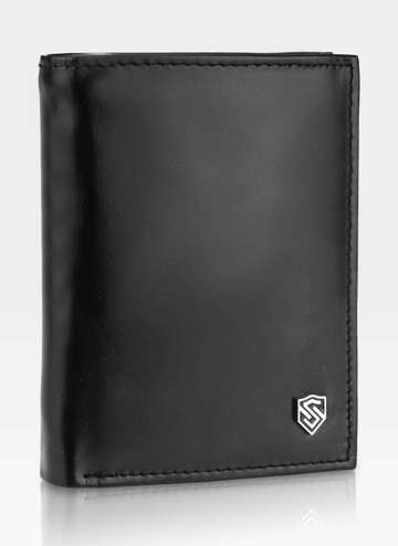 Pánská kožená peněženka s rozšiřitelným panelem STEVENS PREMIUM RFID Černá