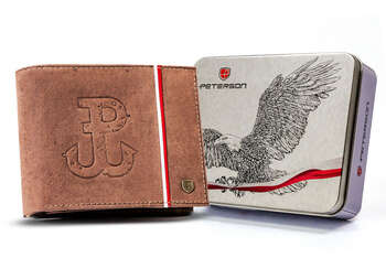 Pánská kožená peněženka s vlasteneckým vzorem - Peterson