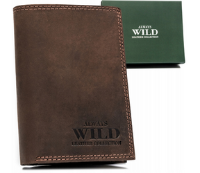 Pánská kožená peněženka ve vertikální orientaci - Always Wild