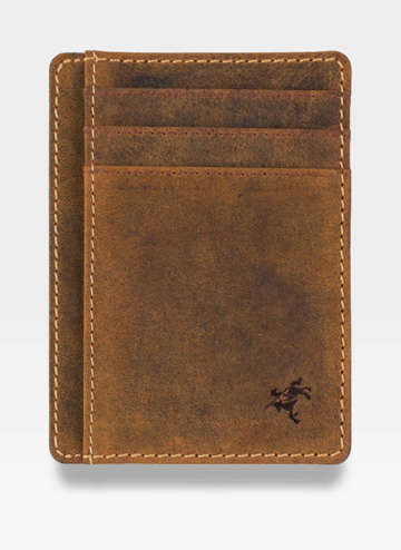 Pánská kožená tenká peněženka na karty Visconti Hnědá