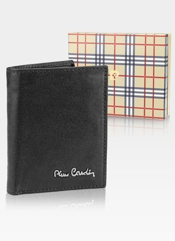 Pánská kožená vertikální peněženka Pierre Cardin Tilak50 1810 RFID Black