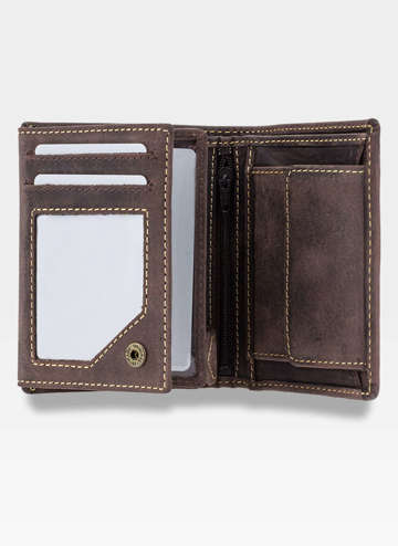 Pánská malá kožená peněženka Visconti Embedded Technology RFID 708 Dark Hnědá