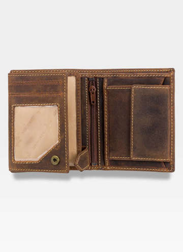 Pánská malá kožená peněženka Visconti Embedded Technology RFID 708 Světle hnědá