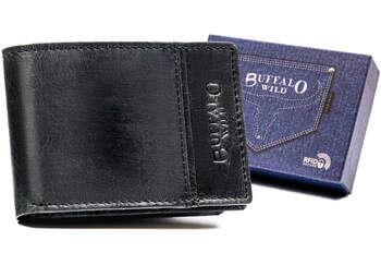 Pánská malá kožená peněženka bez zapínání - Buffalo Wild