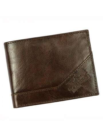 Pánská peněženka Charro ITALIA 1123 z přírodní kůže tmavě hnědá