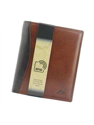 Pánská peněženka EL FORREST 552-21 RFID z pravé kůže hnědá s ochranou proti RFID