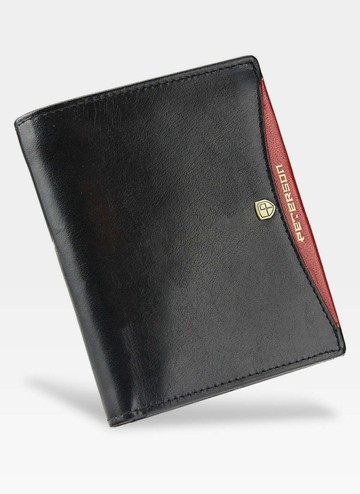 Pánská peněženka Peterson Kožené 317.01 Černý and Červená System RFID STOP