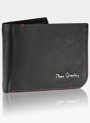 Pánská peněženka Pierre Cardin Kožená horizontální černá Tilak35 8804 Nero/Rosso