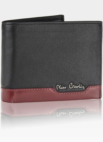 Pánská peněženka Pierre Cardin Kožená horizontální černá Tilak37 8804 Nero/Rosso