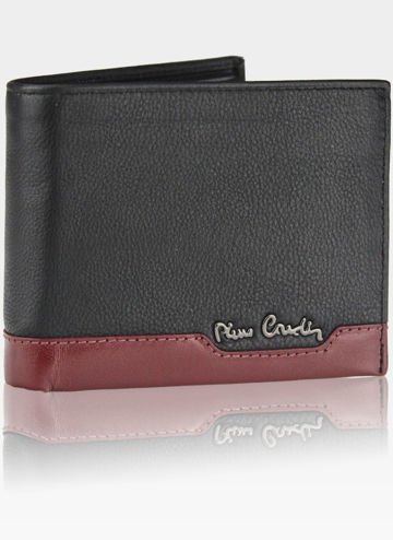 Pánská peněženka Pierre Cardin Kožená horizontální černá Tilak37 8805 Nero/Rosso