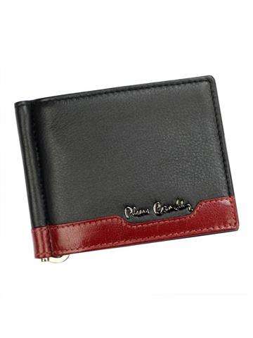Pánská peněženka Pierre Cardin TILAK37 9 z přírodní kůže černá s červenými detaily