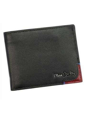 Pánská peněženka Pierre Cardin TILAK75 325 z přírodní kůže černá s červenými detaily