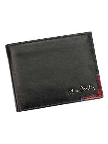 Pánská peněženka Pierre Cardin TILAK75 88061 z přírodní kůže černá s červenými detaily RFID Secure