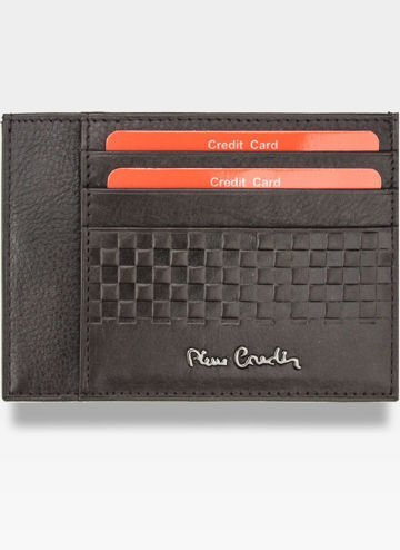 Pánské kožené pouzdro na karty Pierre Cardin Slim Brown Case TILAK39 P020