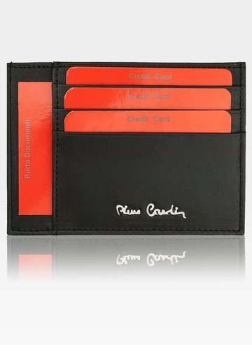 Pánské kožené pouzdro na karty Pierre Cardin Slim Case Tilak06 P020 Black