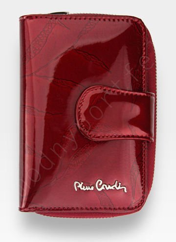 Pierre Cardin 02 LEAF 115 Dámská Peněženka z Přírodní Kůže Červené Listy Malá Vertikální Orientace