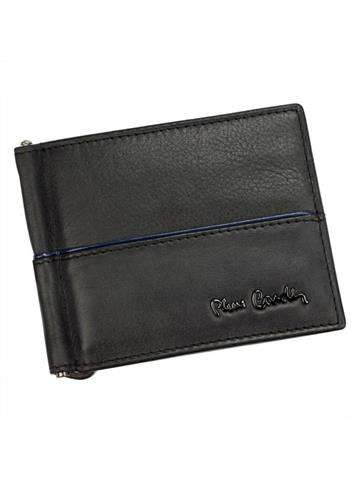 Pierre Cardin TILAK38 8858A pánská peněženka z pravé kůže černá modrá bez zapínání