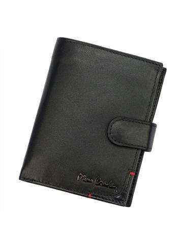 Pierre Cardin TILAK75 331A Pánská Peněženka z Přírodní Kůže Černá Orientace Na Výšku RFID Secure