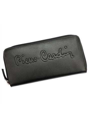 Pierre Cardin TILAK91 8822 dámská peněženka z pravé kůže černá s horizontální orientací a zipem