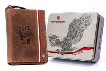 Prostorná pánská kožená peněženka se systémem RFID - Peterson