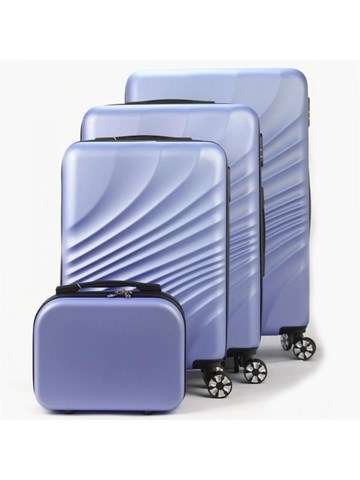 Sada Kufrů Gregorio W3002 Světle Modrá ABS Odolný Materiál Se Stříbrnými Kováními a Ciferným Zámkem