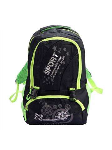 Sportovní batoh Sport 4283 Velký batoh na A4 v černé barvě z polyesteru s nastavitelnými rameny a kapsami