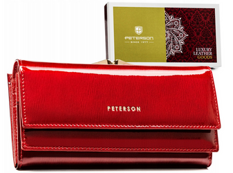 Velká horizontální dámská peněženka z pravé kůže - Peterson