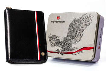Velká pánská kožená peněženka na zip - Peterson