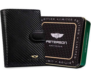 Velká pánská kožená peněženka s povrchovou úpravou cARBONow - Peterson