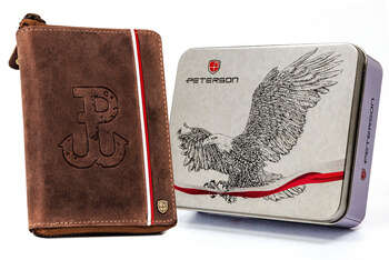 Velká pánská kožená peněženka se systémem RFID - Peterson