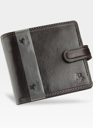 Viscont Secure Pánská kožená peněženka tmavě hnědá RFID TSC41