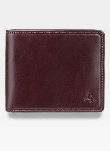 Viscont Secure Pánská malá kožená peněženka Černá RFID TSC46 Hnědá