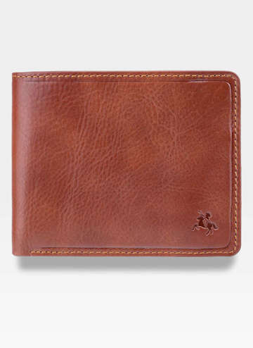 Viscont Secure Pánská střední kožená peněženka černá RFID TSC46 světle hnědá