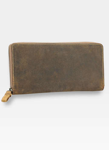Visconti Dámská kožená peněženka Large Lock Case Přírodní kůže 733 Oil Tan