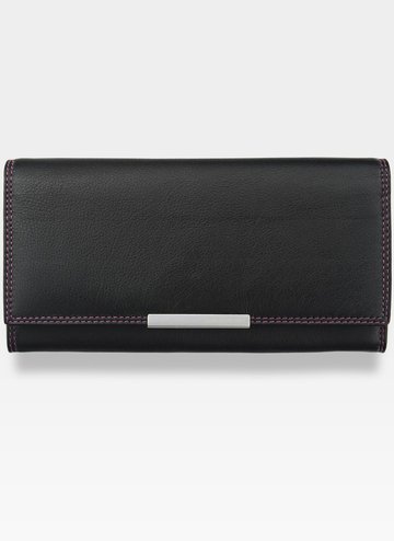 Visconti Dámská kožená peněženka fialová + černá RIO R11